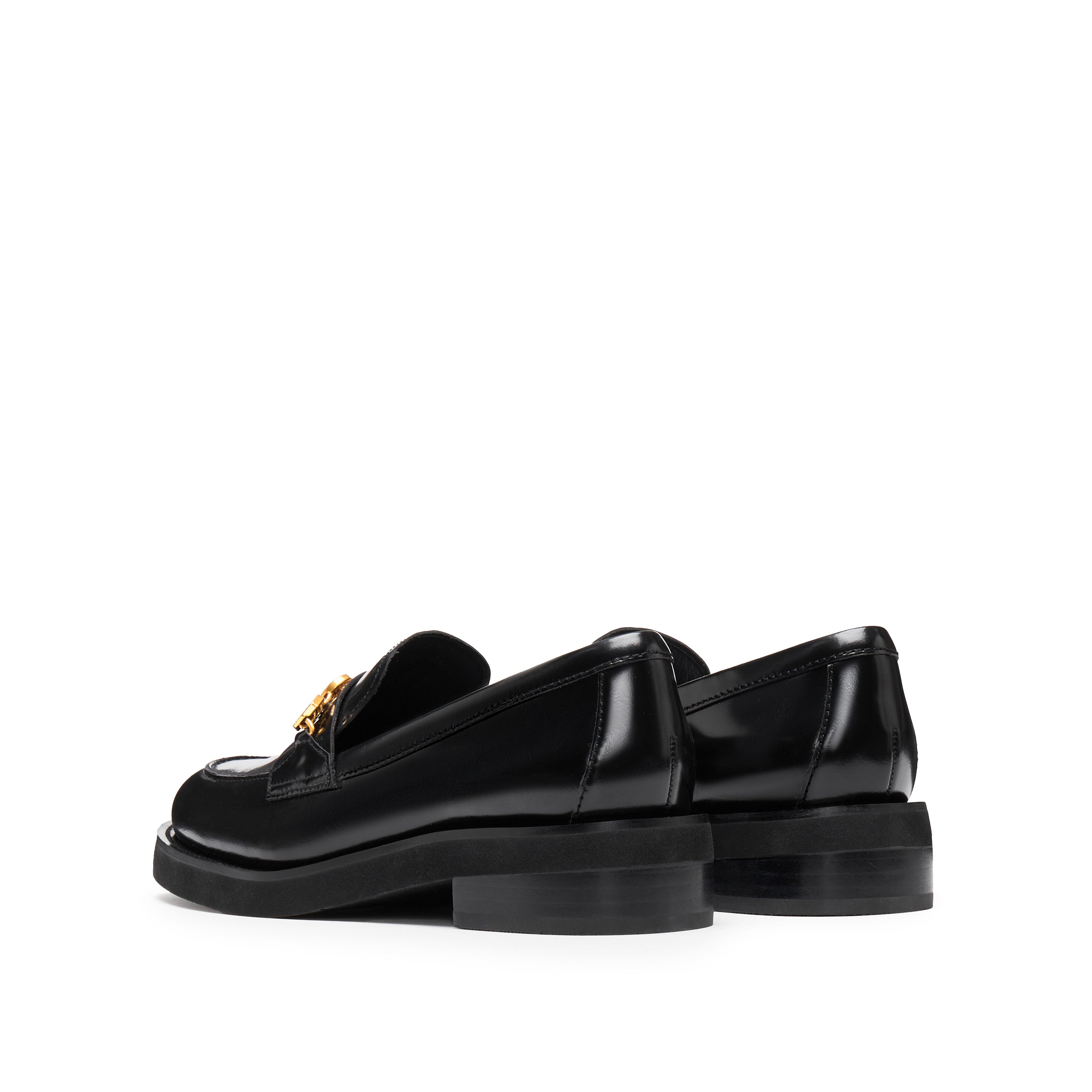 Black Signature Charms Leather Loafers