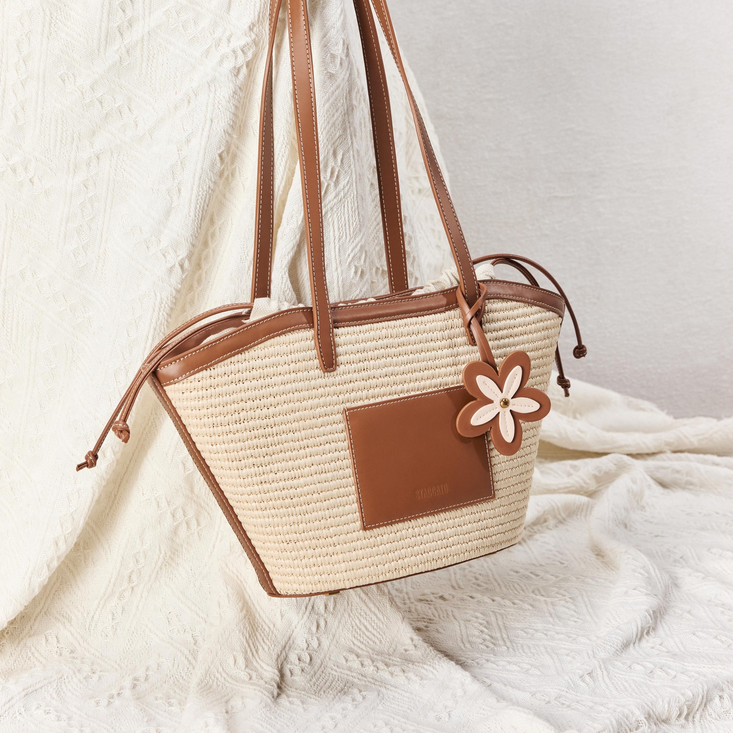 Camel Weave Basket Bags