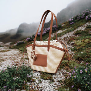 Camel Weave Basket Bags
