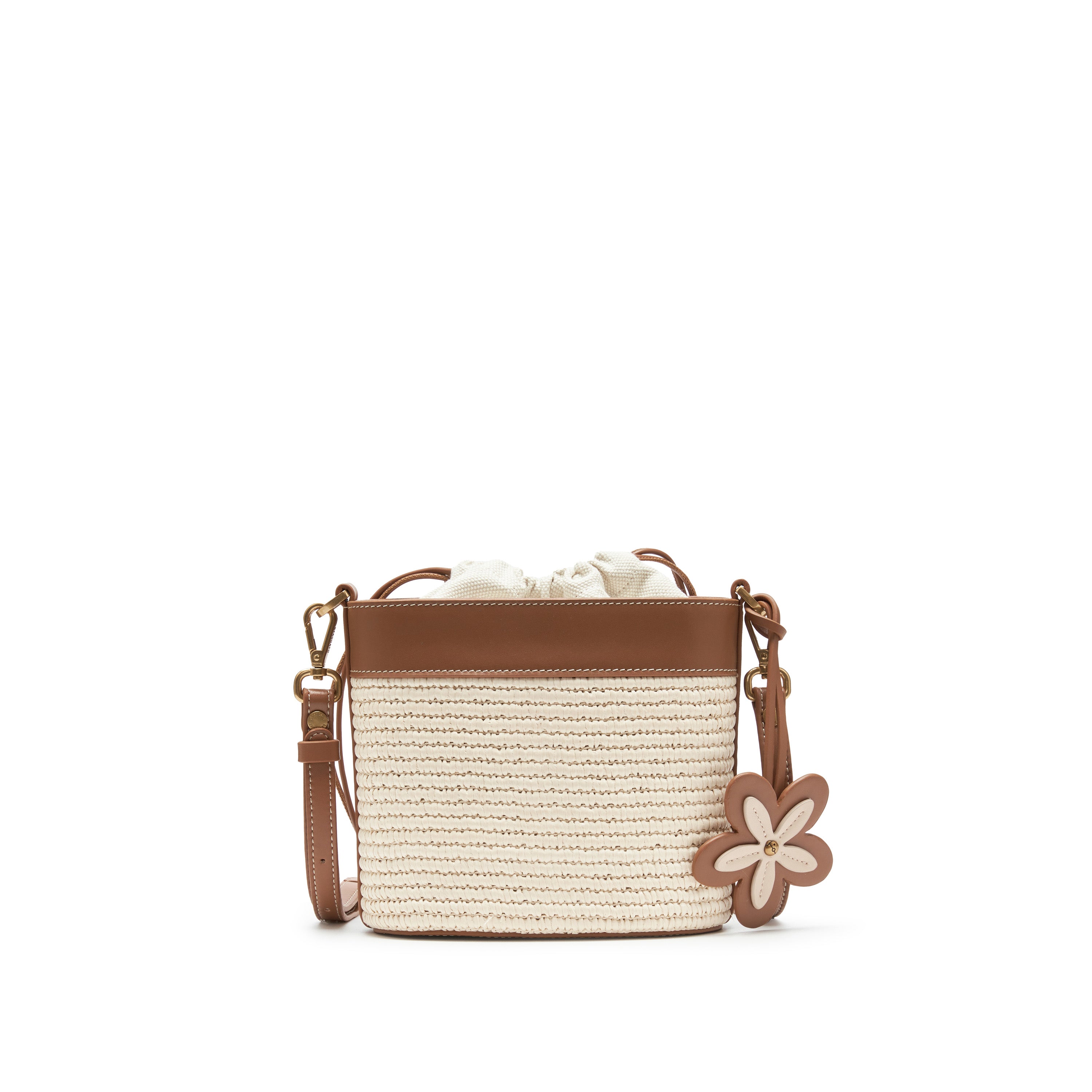 Camel Weave Basket Mini Bags