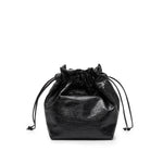 Load image into Gallery viewer, Lucky Black Waxy Leather Bucket Bag
