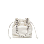 Load image into Gallery viewer, Lucky White Waxy Leather Bucket Bag
