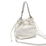 Load image into Gallery viewer, Lucky White Waxy Leather Bucket Bag
