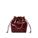 Load image into Gallery viewer, Lucky Burgundy Waxy Leather Bucket Bag
