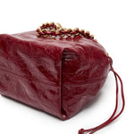 Load image into Gallery viewer, Lucky Burgundy Waxy Leather Bucket Bag
