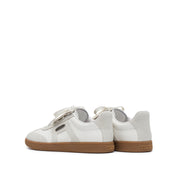 Beige Lace-Up Detachable Tongue Sneakers