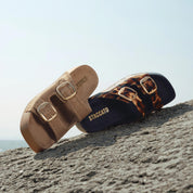 Cocoa Brown Strap Suede Sandals
