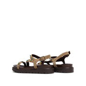 Sand Suede Stud-Embellished Strappy Sandals
