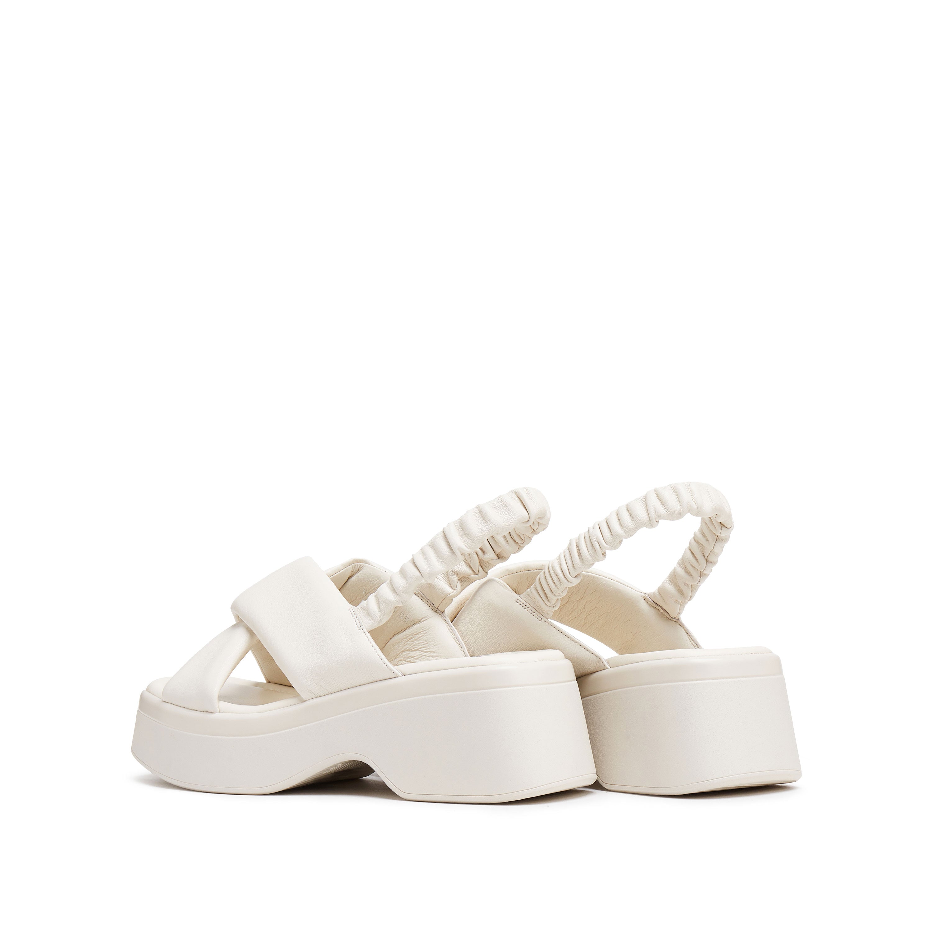 Beige Suede Platform Sandals