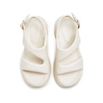 Load image into Gallery viewer, Beige Leather Sproty Chunky Sandals
