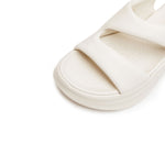 Load image into Gallery viewer, Beige Leather Sproty Chunky Sandals

