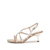 Golden Cross Strappy Heel Sandals
