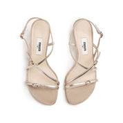 Golden Cross Strappy Heel Sandals