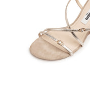 Golden Cross Strappy Heel Sandals