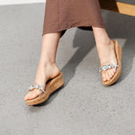 Load image into Gallery viewer, Golden Crystal-embellished Wedge Corks
