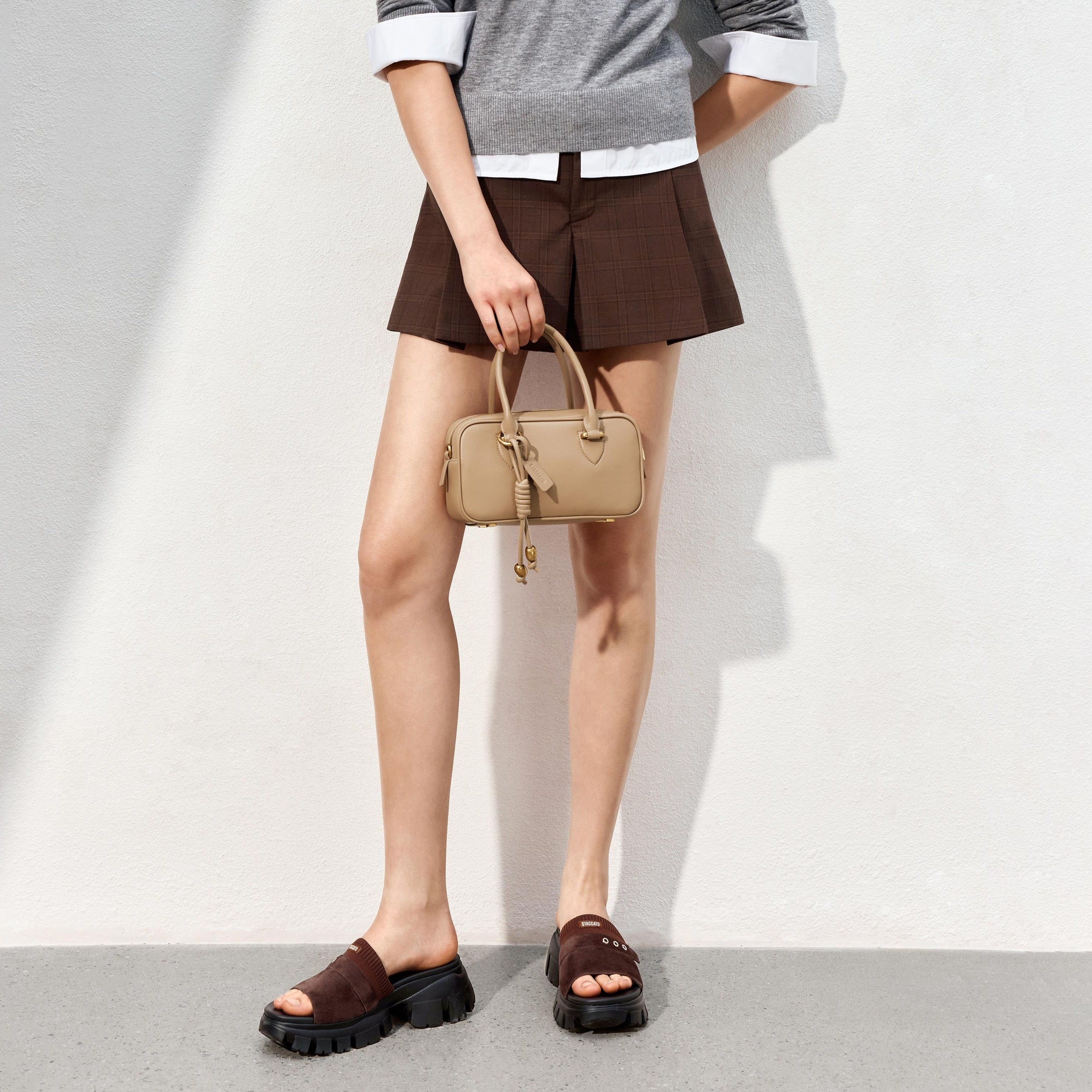 Olive Green Suede Beau bag