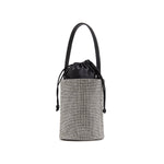 Load image into Gallery viewer, Crystal Tassel Top Handle Bucket Bag
