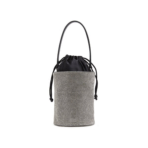 Crystal Tassel Top Handle Bucket Bag