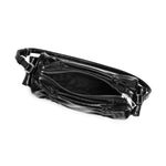 Load image into Gallery viewer, Black Waxy Leather Cylinder Shoulder Bag
