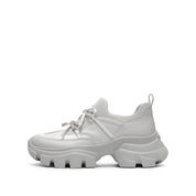 Grey Bows Satin Chunky Sneakers