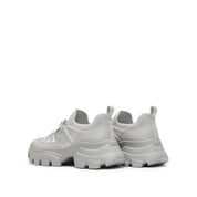 Grey Bows Satin Chunky Sneakers