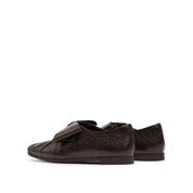Espresso Waxy Bow Ballerina Flats
