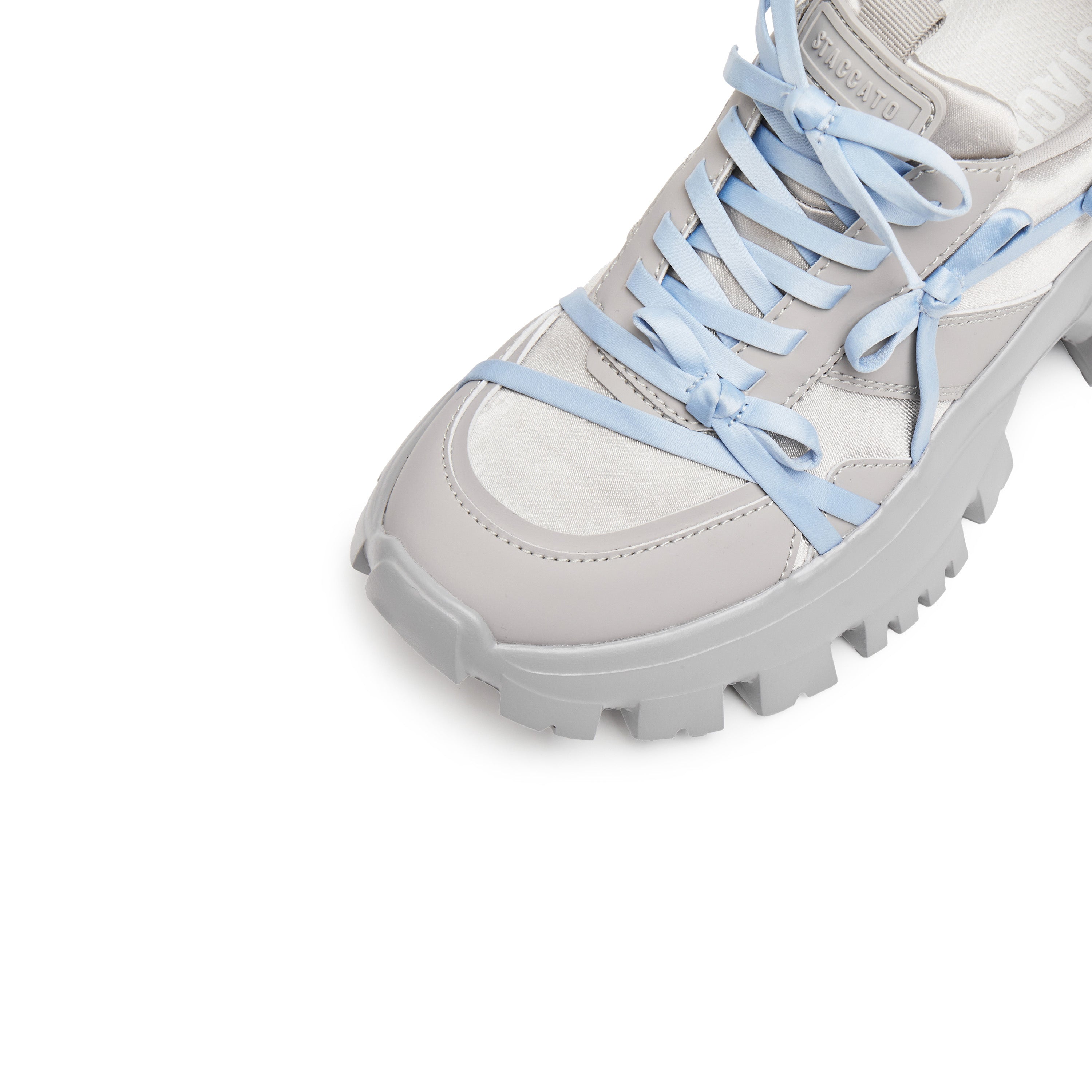 Light Blue Bows Grey Chunky Sneakers