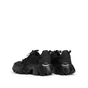 All Black Bows Chunky Sneakers
