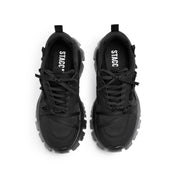 All Black Bows Chunky Sneakers