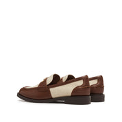 Liner Patch Brown Leather Penny Loafers