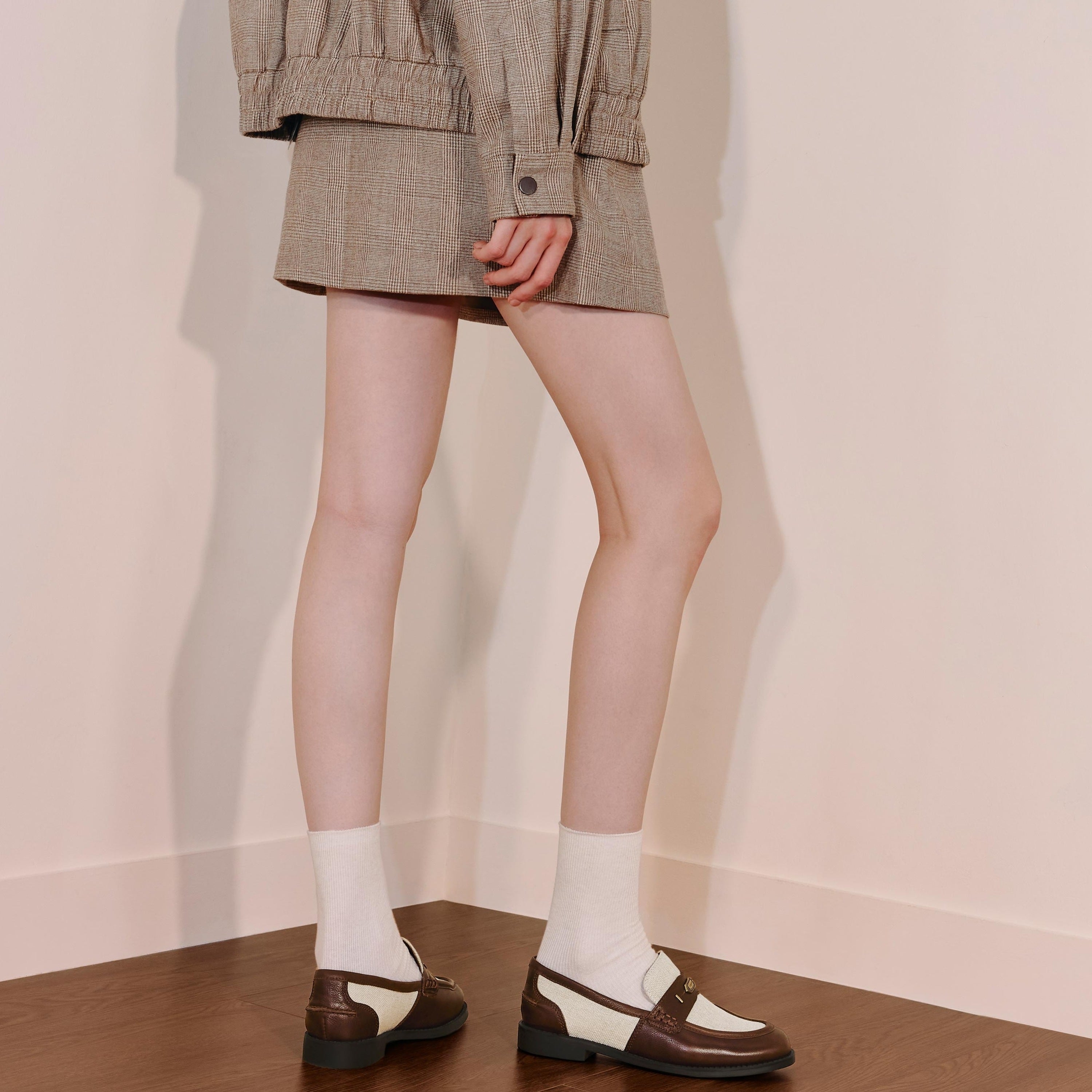 Liner Patch Brown Leather Penny Loafers