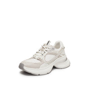 White Super Lace Up Chunky Sneakers