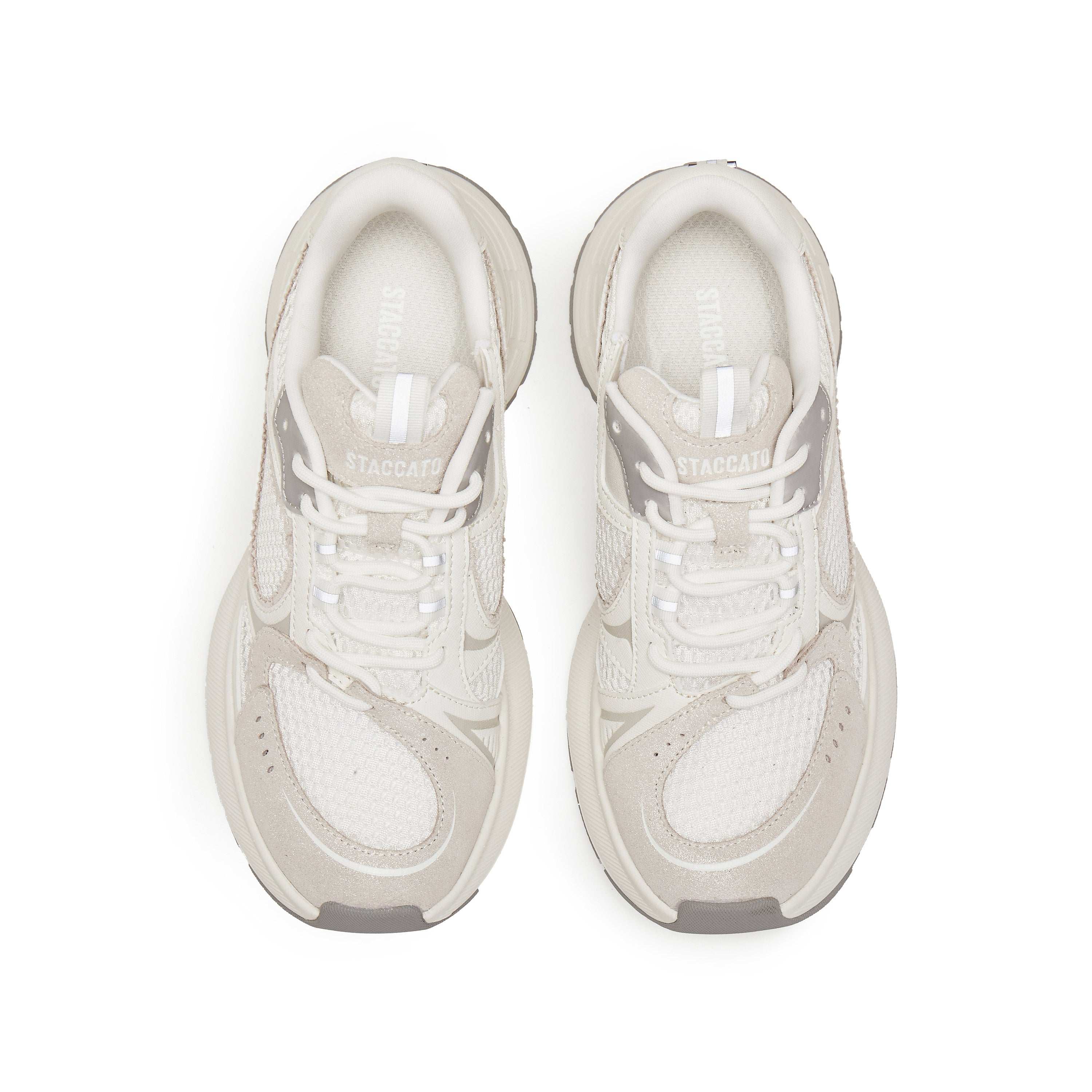 White Super Lace Up Chunky Sneakers