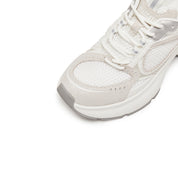 White Super Lace Up Chunky Sneakers