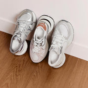 White Super Lace Up Chunky Sneakers