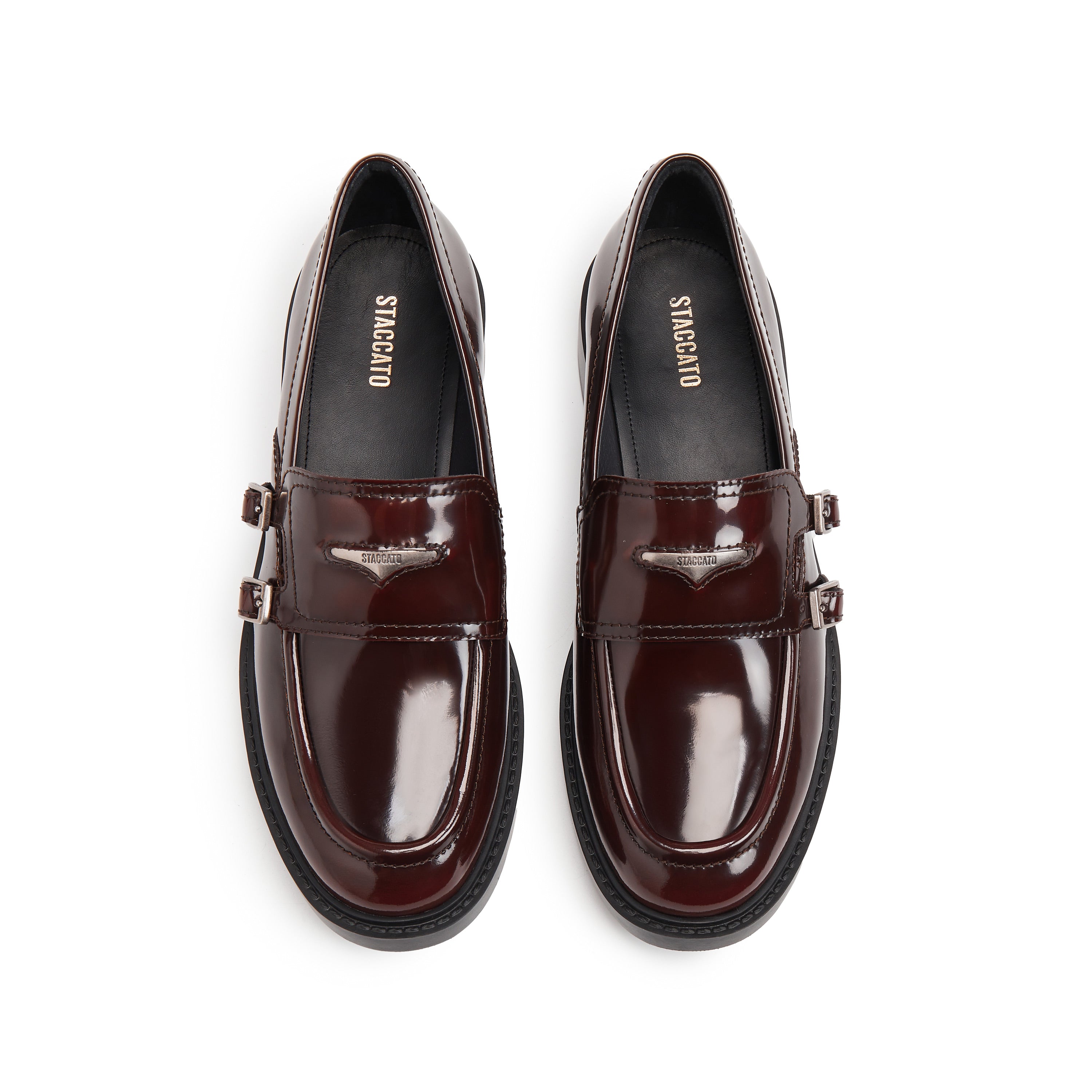 Brown Brushed ST Monk Strap Loafers