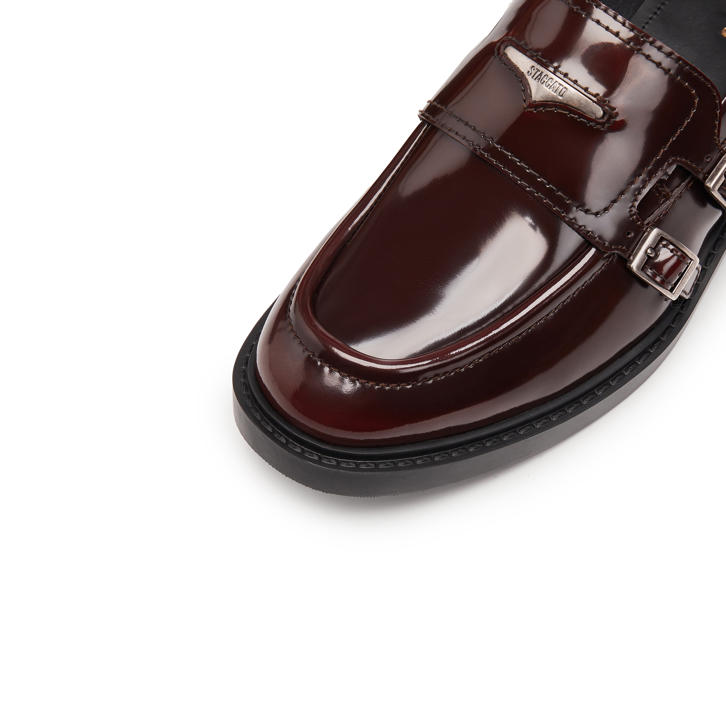 Brown Brushed ST Monk Strap Loafers