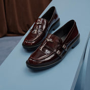 Brown Brushed ST Monk Strap Loafers