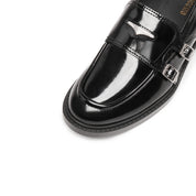 Black Brushed ST Monk Strap Loafers