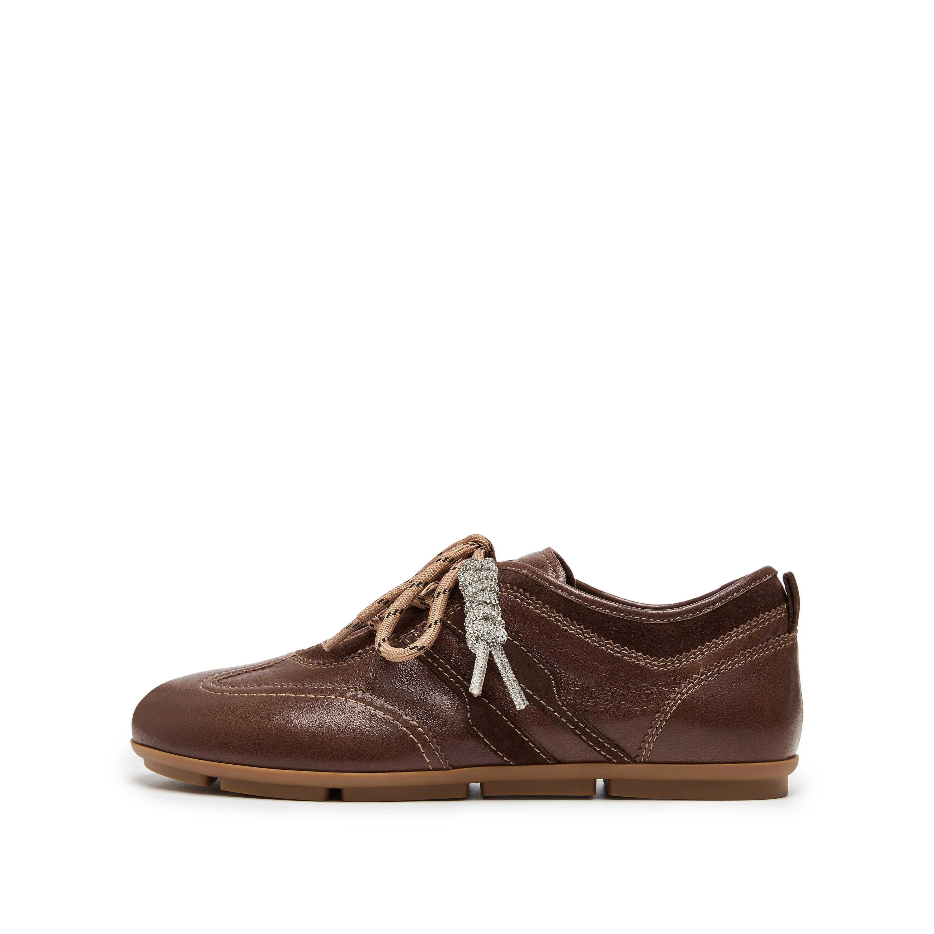 Brown Leather Casual Sneakers