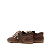 Brown Leather Casual Sneakers