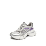 Silver Grey Super Lace Up Chunky Sneakers