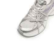Silver Grey Super Lace Up Chunky Sneakers