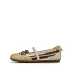 Load image into Gallery viewer, Beige Cracked Leather Mary Jane Sneakers
