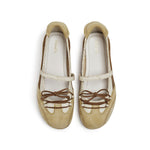 Load image into Gallery viewer, Beige Cracked Leather Mary Jane Sneakers
