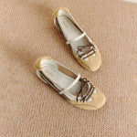 Load image into Gallery viewer, Beige Cracked Leather Mary Jane Sneakers
