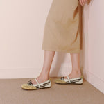 Load image into Gallery viewer, Beige Cracked Leather Mary Jane Sneakers
