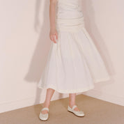 Beige Bow Mary Jane Ballerina Flats