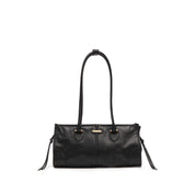 Black Leather Vintage Bagnette Handbags