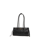 Black Leather Vintage Bagnette Handbags